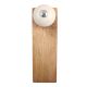 2 Pieces Cream Round Ceramic Wooden Door Stopper